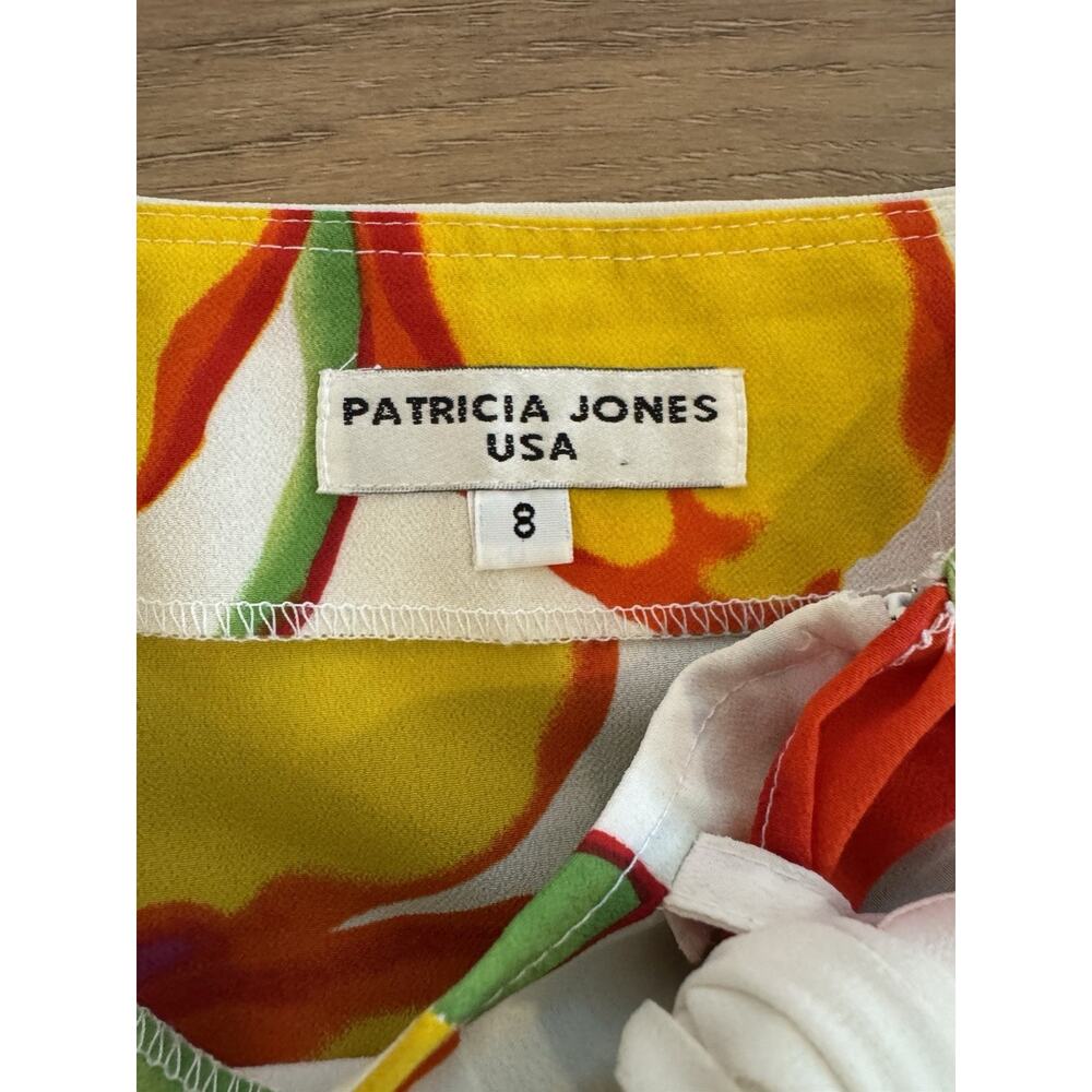Vintage Patricia Jones Size 8 USA Tropical Wrap Skirt Highrise Colorful 80s 90s - Picture 2 of 16